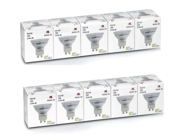 10er-Pack Reality LED Reflektor GU10 250lm 3000K R956-530