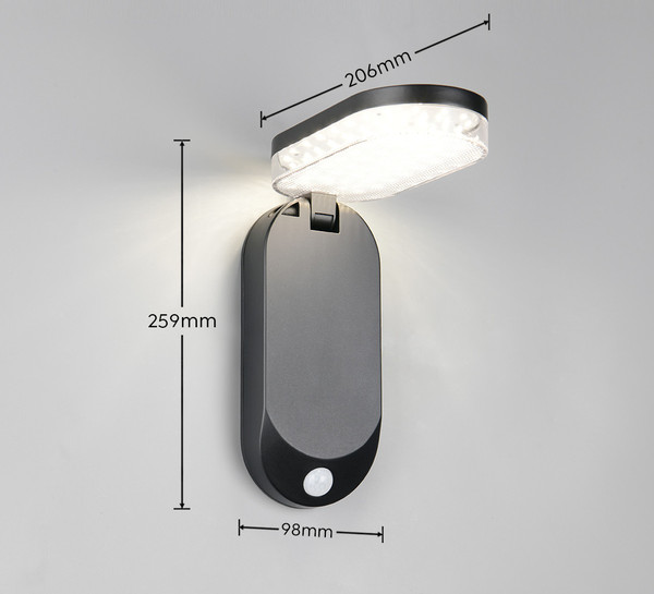 Reality R23176102 Lagoas LED Wandleuchte 3W Schwarz IP44 warmweiss