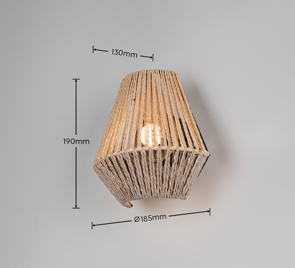 Reality R25991126 Lira LED Wandleuchte 1,5W Braun warmweiss Touch