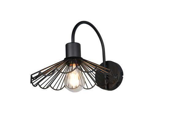 Reality R26431732 Margarita E27 Wandleuchte ⌀25cm Schwarz Matt