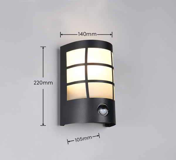 Reality R26459132 Sintra E27 Wandleuchte Schwarz Matt IP44