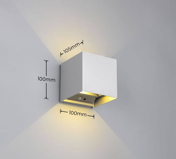 Reality Talent LED Wandleuchte  2x0,5W 10cm Titanfarbig warmweiss