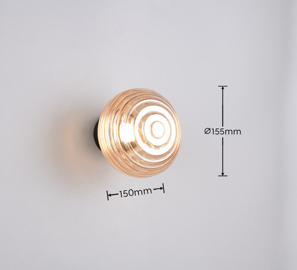 Reality R27771113 Earl LED Wandleuchte 1,5W ⌀15,5cm Schwarz Matt warmweiss Touch