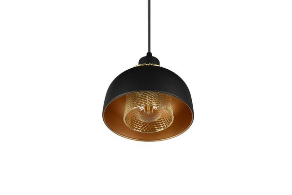 Reality Punch Pendelleuchte E27  ⌀18cm Schwarz Matt Höhenverstellbar