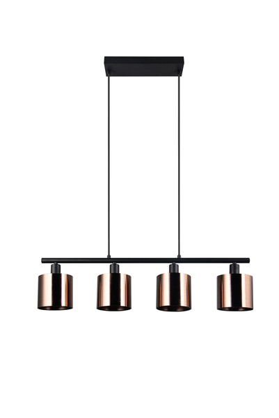 Reality R36304064 Jason E14 Pendelleuchte 4-fach ⌀12cm Bronzefarbig