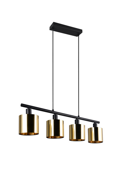 Reality R36304079 Jason E14 Pendelleuchte 4-fach ⌀12cm Goldfarbig