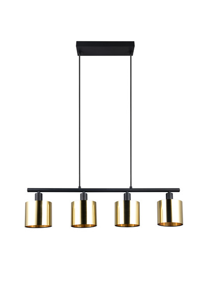 Reality R36304079 Jason E14 Pendelleuchte 4-fach ⌀12cm Goldfarbig