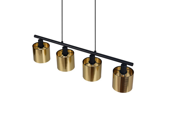 Reality R36304079 Jason E14 Pendelleuchte 4-fach ⌀12cm Goldfarbig