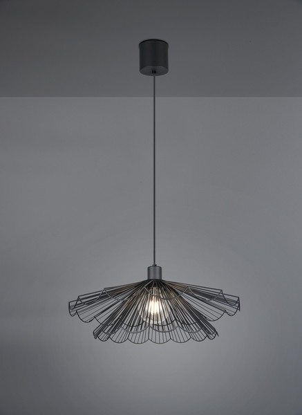 Reality R36431532 Margarita E27 Pendelleuchte ⌀50cm Schwarz Matt