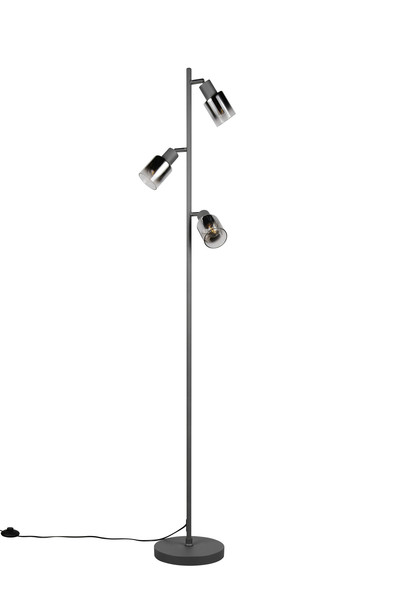 Reality R41783042 Cadiz E14 Stehleuchte 3-fach ⌀23cm Schwarz Matt