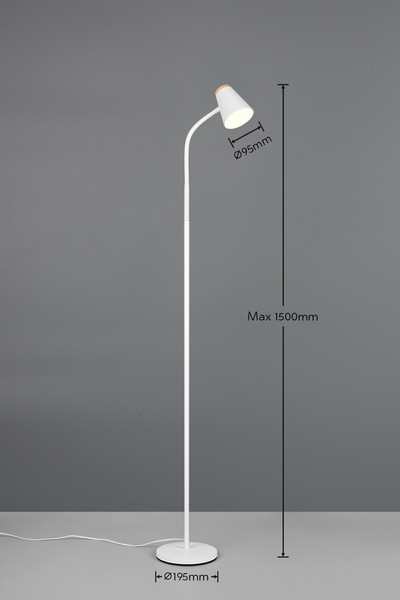 Reality R45831101 Pongo LED Stehleuchte 4,5W Weiß warmweiss