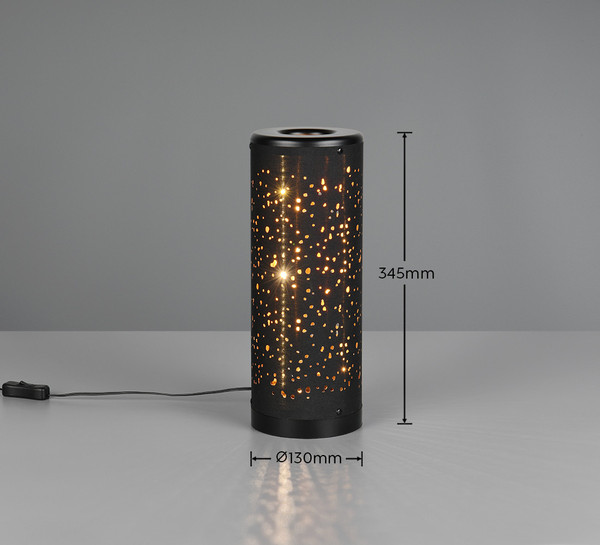 Reality R52801002 Taco LED Tischleuchte 4W ⌀13cm Schwarz warmweiss