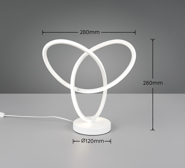 Reality R53591131 Lando LED Tischleuchte 8W Weiß Matt warmweiss