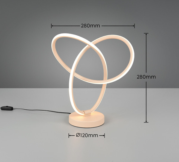 Reality R53591166 Lando LED Tischleuchte 8W Sand warmweiss