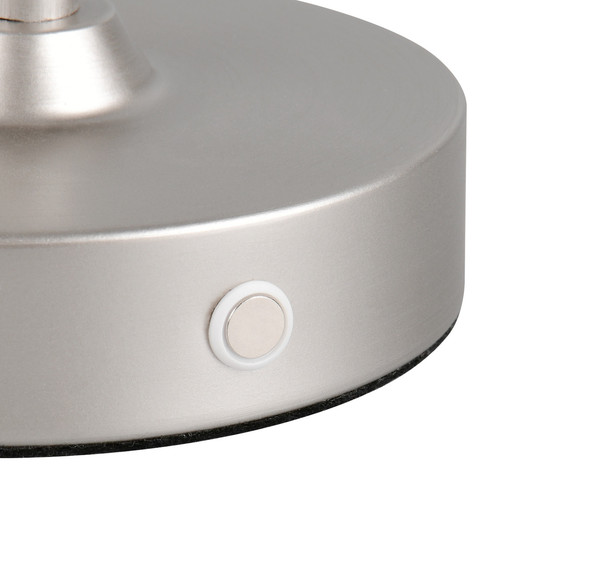 Reality R53621107 Kenny LED Tischleuchte 1,5W ⌀13cm Nickel Matt warmweiss Touch