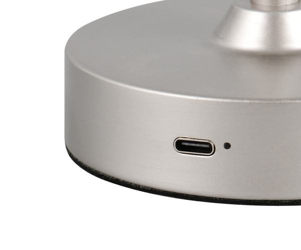 Reality R53621107 Kenny LED Tischleuchte 1,5W ⌀13cm Nickel Matt warmweiss Touch