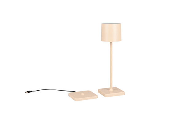 Reality R54096166 Fernandez LED Tischleuchte 1,5W dimmbar Sand IP54 CCT einstellbare Lichtfarbe