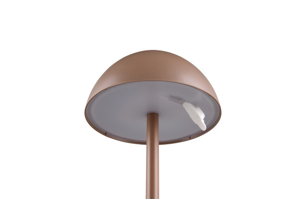 Reality R54106165 Ricardo LED Tischleuchte 1,7W ⌀13,5cm Coffee IP54 warmweiss Touch