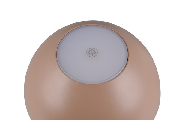 Reality R54106165 Ricardo LED Tischleuchte 1,7W ⌀13,5cm Coffee IP54 warmweiss Touch