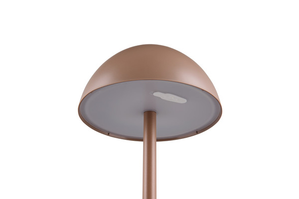 Reality R54106165 Ricardo LED Tischleuchte 1,7W ⌀13,5cm Coffee IP54 warmweiss Touch