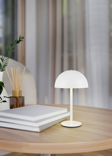 Reality R54891131 Munoz LED Tischleuchte 1,3W ⌀13cm Weiß Matt warmweiss Touch