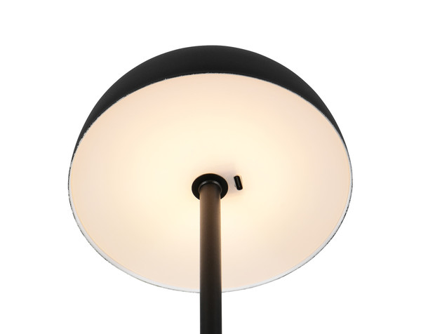 Reality R54891132 Munoz LED Tischleuchte 1,3W ⌀13cm Schwarz Matt warmweiss Touch