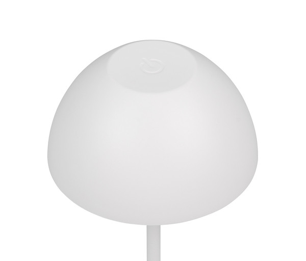 Reality R55601131 Ortiz LED Tischleuchte 2W ⌀9cm dimmbar Weiß Matt IP44 warmweiss