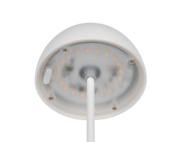 Reality R55601131 Ortiz LED Tischleuchte 2W ⌀9cm dimmbar Weiß Matt IP44 warmweiss