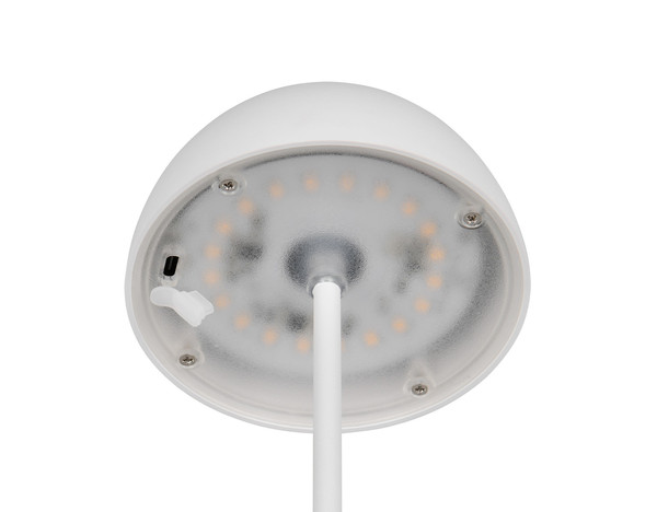 Reality R55601131 Ortiz LED Tischleuchte 2W ⌀9cm dimmbar Weiß Matt IP44 warmweiss