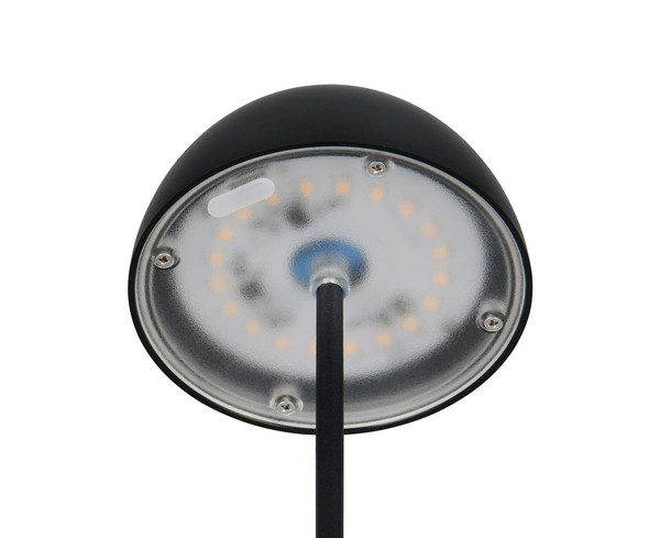 Reality R55601132 Ortiz LED Tischleuchte 2W ⌀9cm dimmbar Schwarz Matt IP44 warmweiss