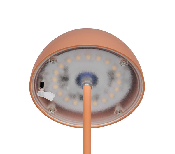 Reality R55601140 Ortiz LED Tischleuchte 2W ⌀9cm dimmbar Apricot IP44 warmweiss