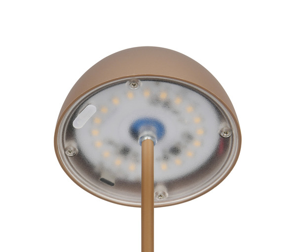 Reality R55601165 Ortiz LED Tischleuchte 2W ⌀9cm dimmbar Coffee IP44 warmweiss