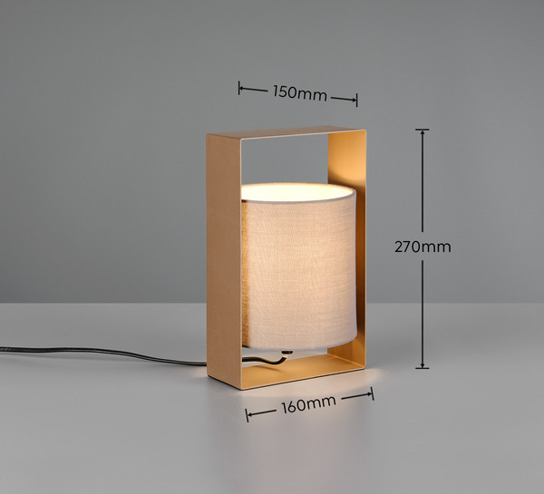 Reality R55751065 Pail E27 Tischleuchte Coffee