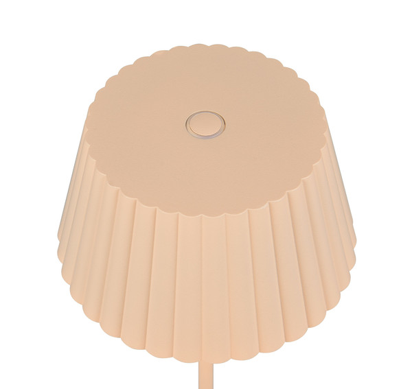 Reality R57706166 Suarez LED Tischleuchte 1,5W ⌀13,5cm dimmbar Sand IP44 warmweiss