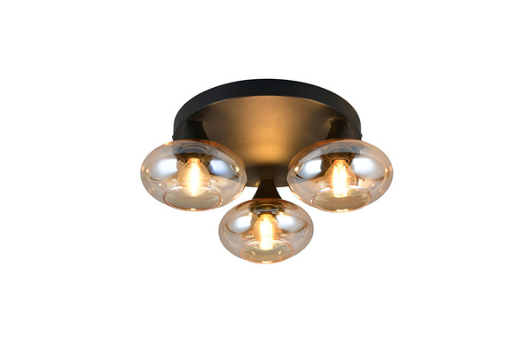 Reality R66643013 Divina E14 Deckenleuchte 3-fach ⌀39cm Amberfarbig