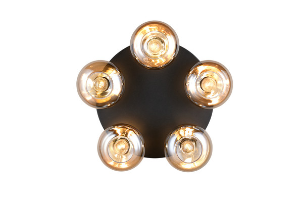 Reality R66645013 Divina E14 Deckenleuchte 5-fach ⌀49cm Amberfarbig