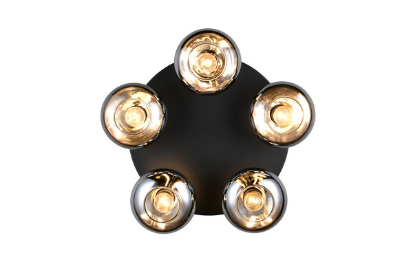 Reality R66645054 Divina E14 Deckenleuchte 5-fach ⌀49cm Rauchfarbig