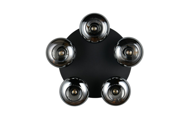 Reality R66645054 Divina E14 Deckenleuchte 5-fach ⌀49cm Rauchfarbig