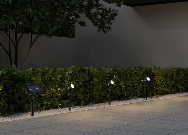 Reality R83256332 Obidos LED Strahler 3x0,5W Schwarz Matt IP44 neutralweiss