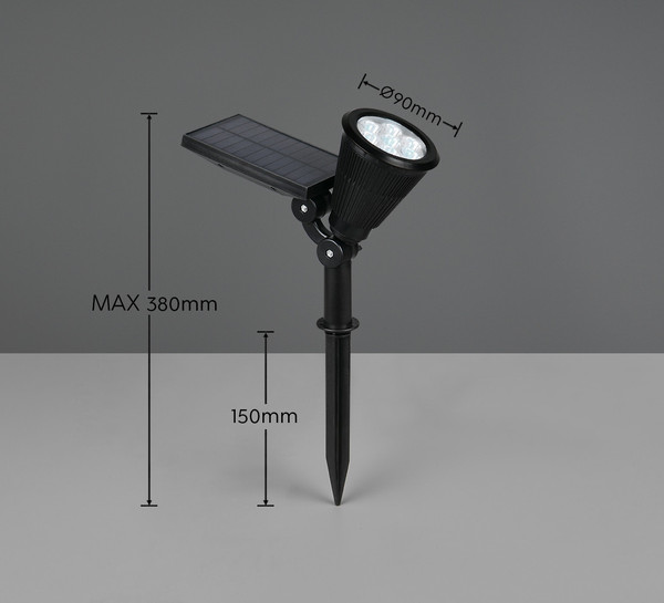 Reality R84756232 Festival LED Strahler 1W Schwarz Matt IP44