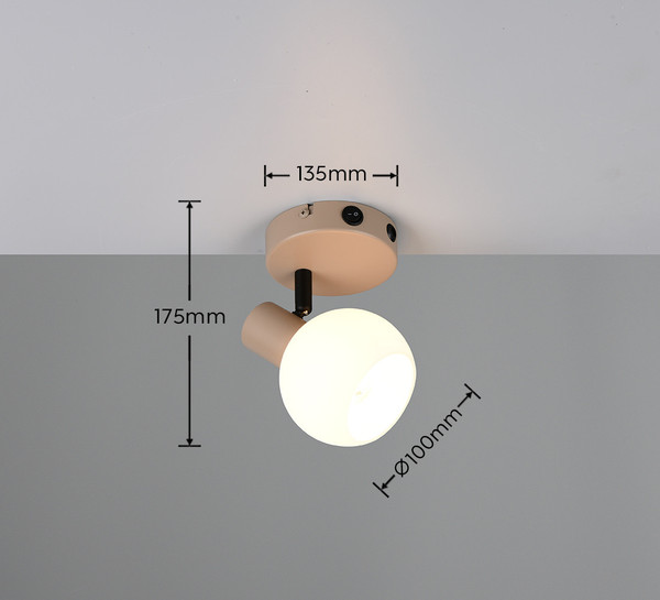 Reality R86371743 Boba E14 Strahler ⌀10cm Warm Beige