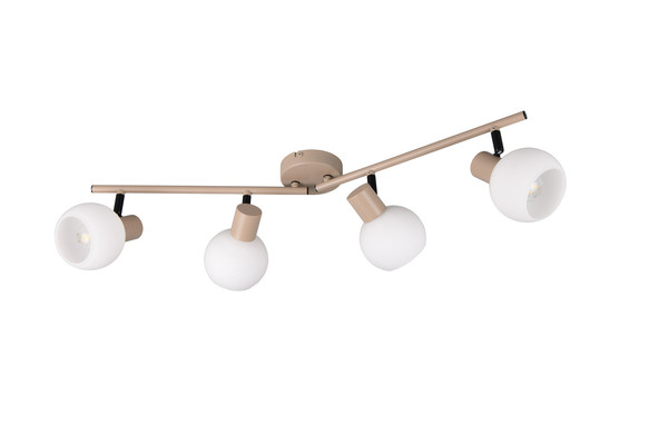 Reality R86374043 Boba E14 Strahler 4-fach ⌀10cm Warm Beige