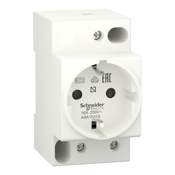 Schneider Electric A9A15310 Steckdose iPC, 2P+E, 16A, 250VAC, KEMA/VDE 0620, deutsche Ausführung