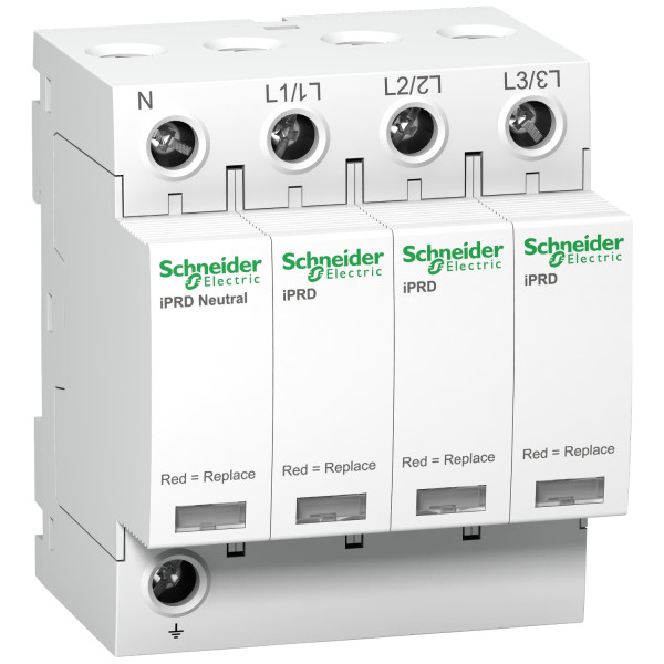 Schneider Electric A9L40600 Überspannungsabl. iPRD40, Typ 2, Steckbare Schutzmodule, 3P+N, Imax 40kA