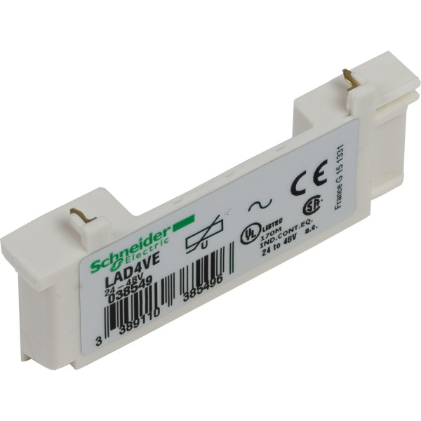 Schneider Electric LAD4VU Beschaltungsmodul, Varistor, 110-250V AC/DC für LC1D09-38
