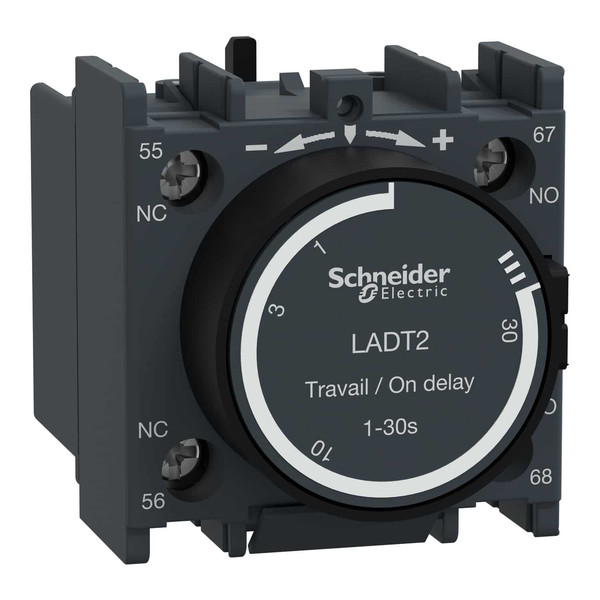 Schneider Electric LADT2 Zeitblock, anzugsverzögert, 1S+1Ö, 0,10-30,00s, Schraubanschluss