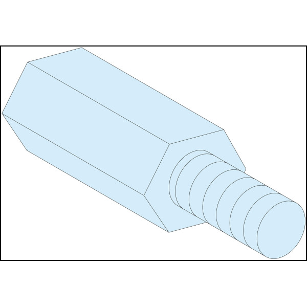 Schneider Electric LVS03186 PrismaSeT-P, Abstandshalter, hexagonal,M5,Höhe=23mm,(4Stück)