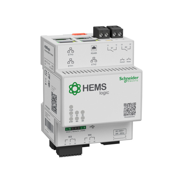 Schneider Electric PRHEMS04DE HEMSlogic Gateway, Eigenverbrauchsoptimierung, EnWG par.14a, 230V, 4TE