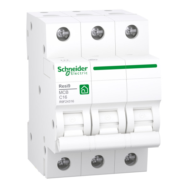 Schneider Electric R9F24316 Leitungsschutzschalter Resi9 3P, 16A, C Charakteristik, 6kA