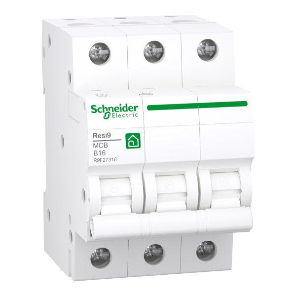 Schneider Electric R9F27316 Leitungsschutzschalter Resi9 3P, 16A, B Charakteristik, 10kA